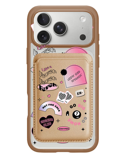 iPhone Magnetic Wallet Case - Enhypen Sticker Pack