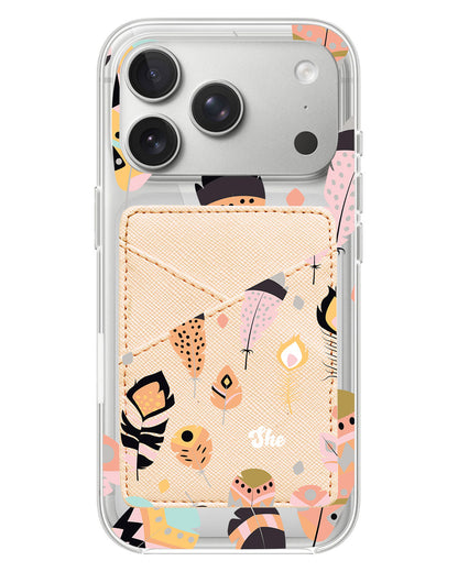 iPhone Phone Wallet Case - Feathers