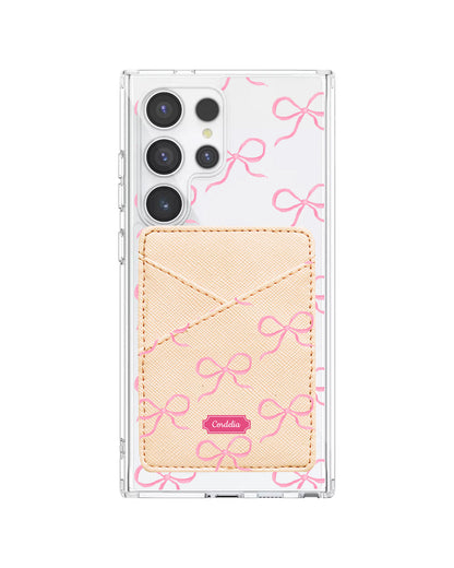 Android Phone Wallet Case - Coquette Pink Bow