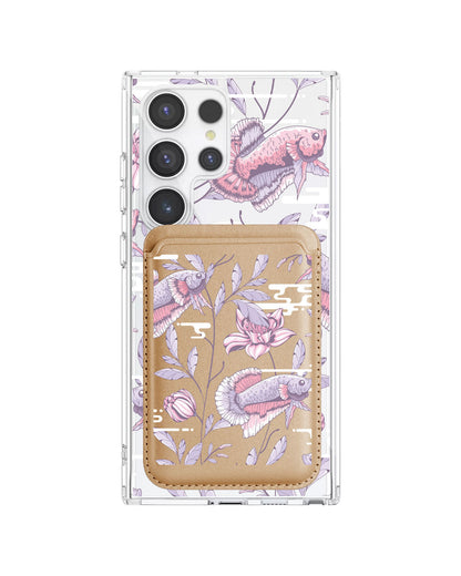Android Magnetic Wallet Case - Fish & Floral 1.0