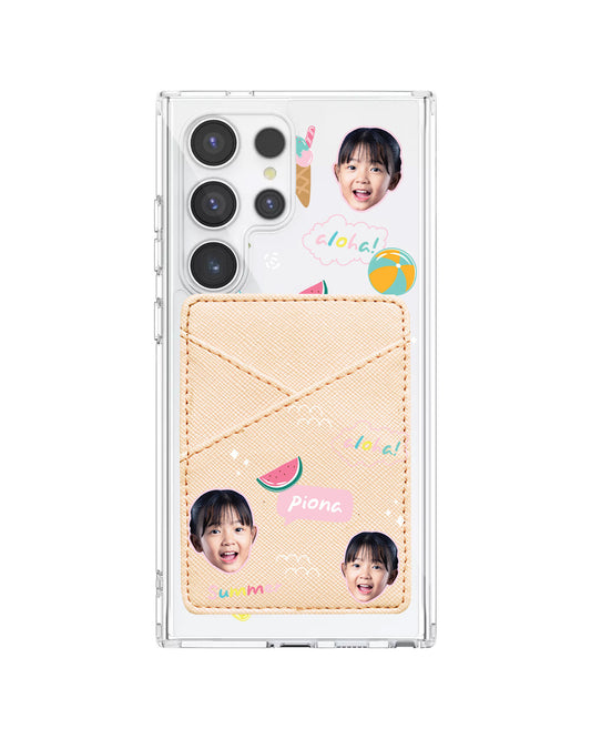 Android Phone Wallet Case - Face Grid Summer