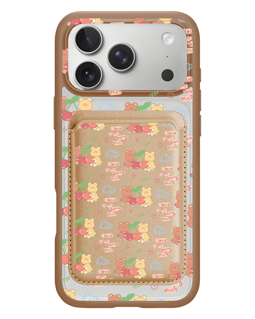 iPhone Magnetic Wallet Case - Cherry Bear