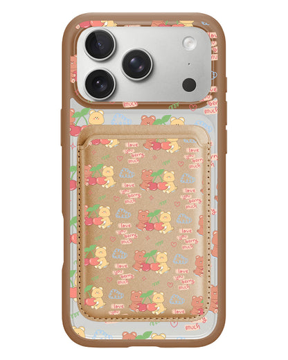 iPhone Magnetic Wallet Case - Cherry Bear