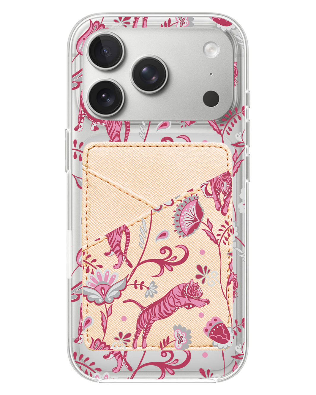 iPhone Phone Wallet Case - Tiger & Floral 7.0