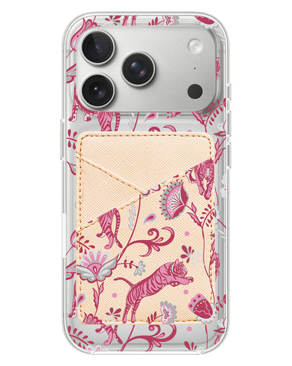 iPhone Phone Wallet Case - Tiger & Floral 7.0