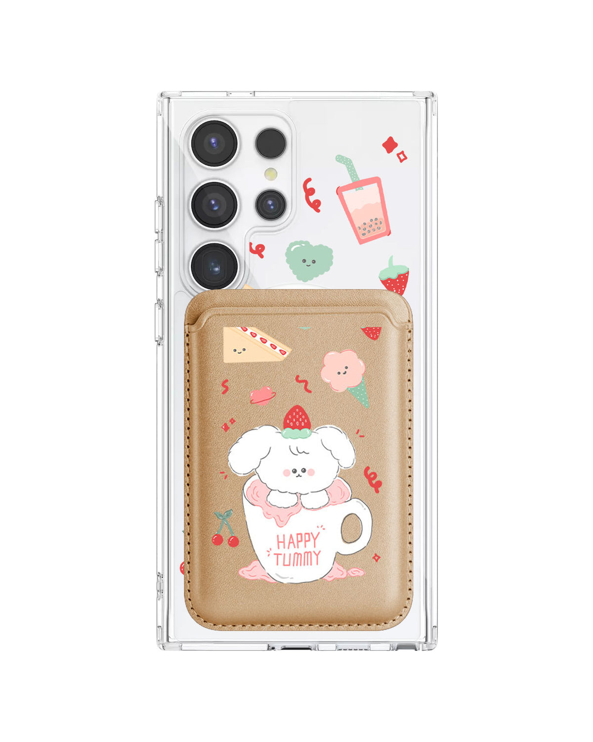 Android Magnetic Wallet Case - Happy Tummy