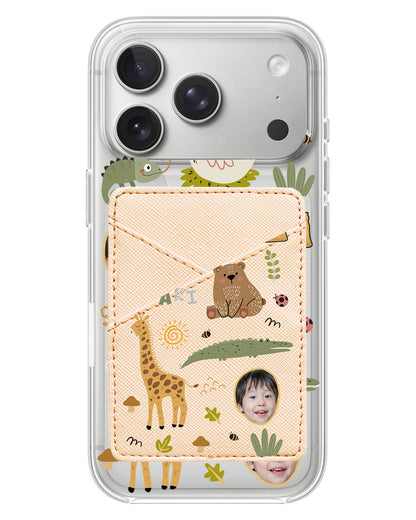 iPhone Phone Wallet Case - Face Grid Safari