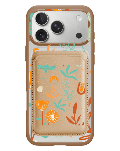 iPhone Magnetic Wallet Case - Autumn Botanical