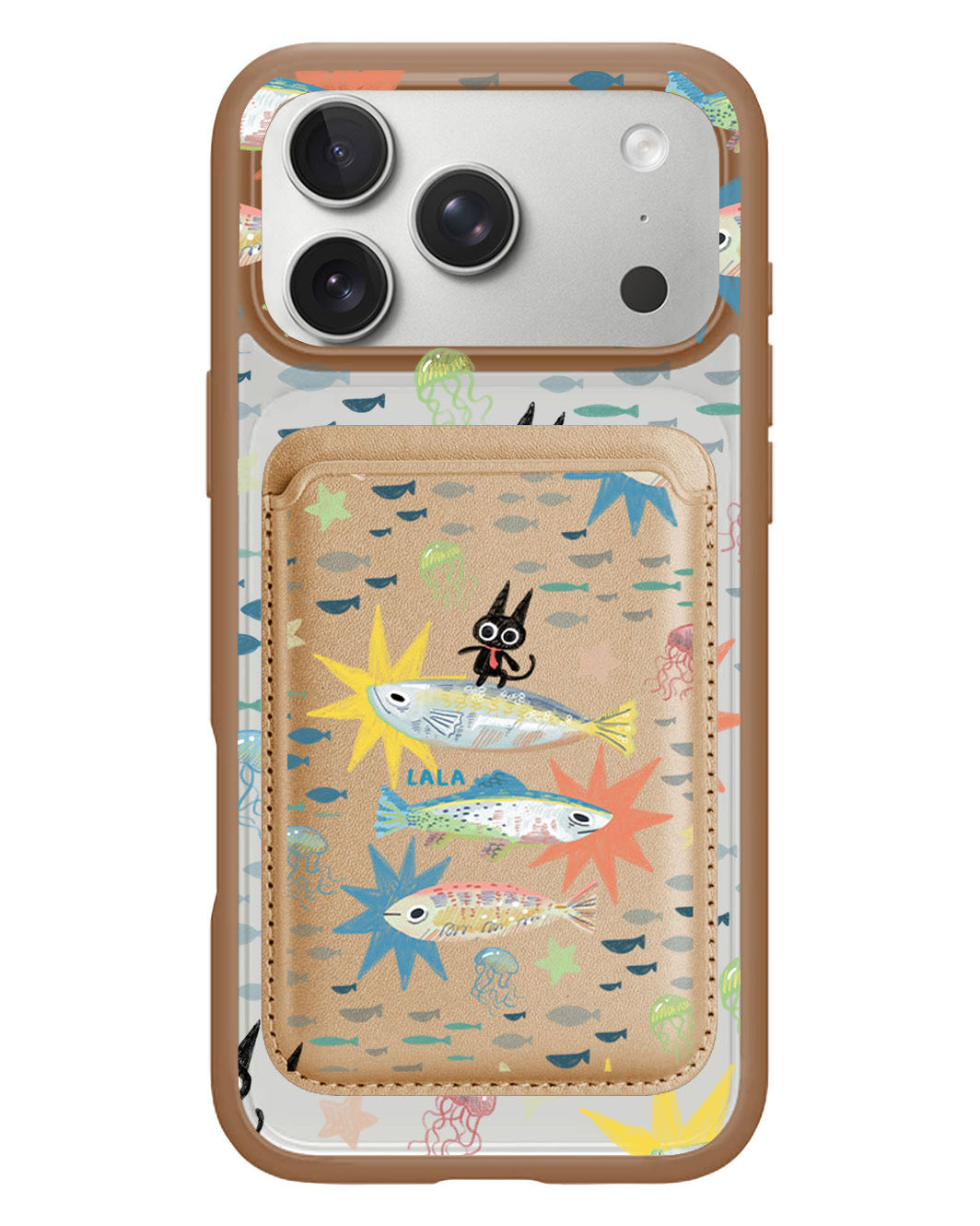 iPhone Magnetic Wallet Case - The Fish Surfer