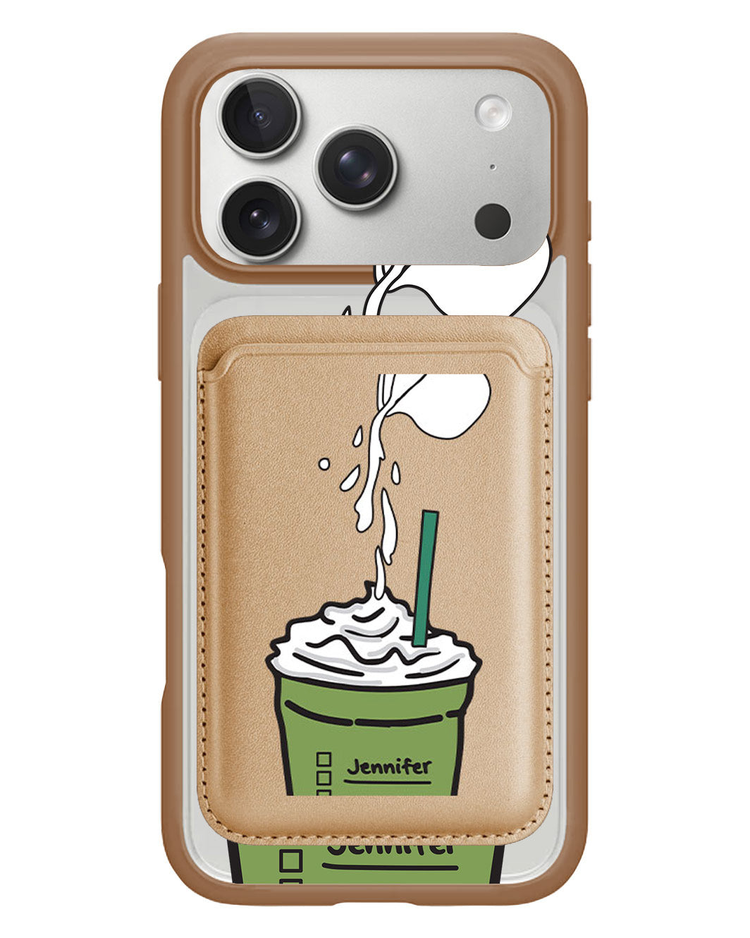 iPhone Magnetic Wallet Case - Matcha Frappe