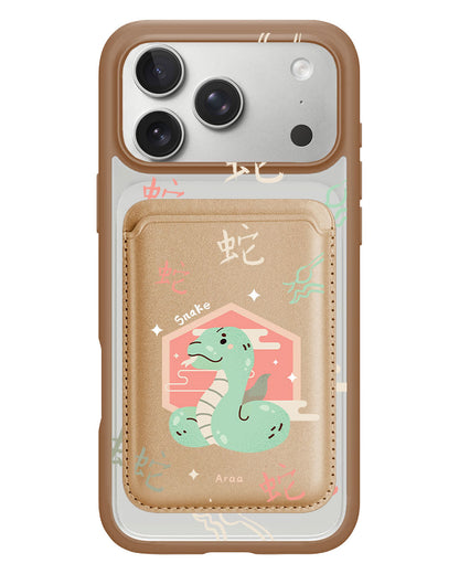 iPhone Magnetic Wallet Case - Snake (Chinese Zodiac / Shio)