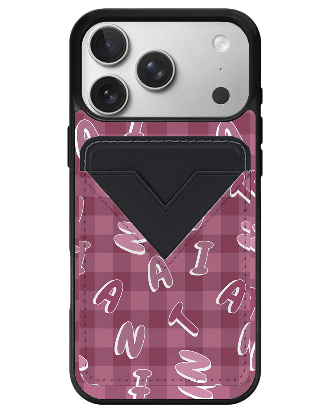 iPhone Avant Wallet Case - Checkered Monogram 2.0