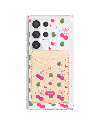 Android Phone Wallet Case - Coquette Cherry