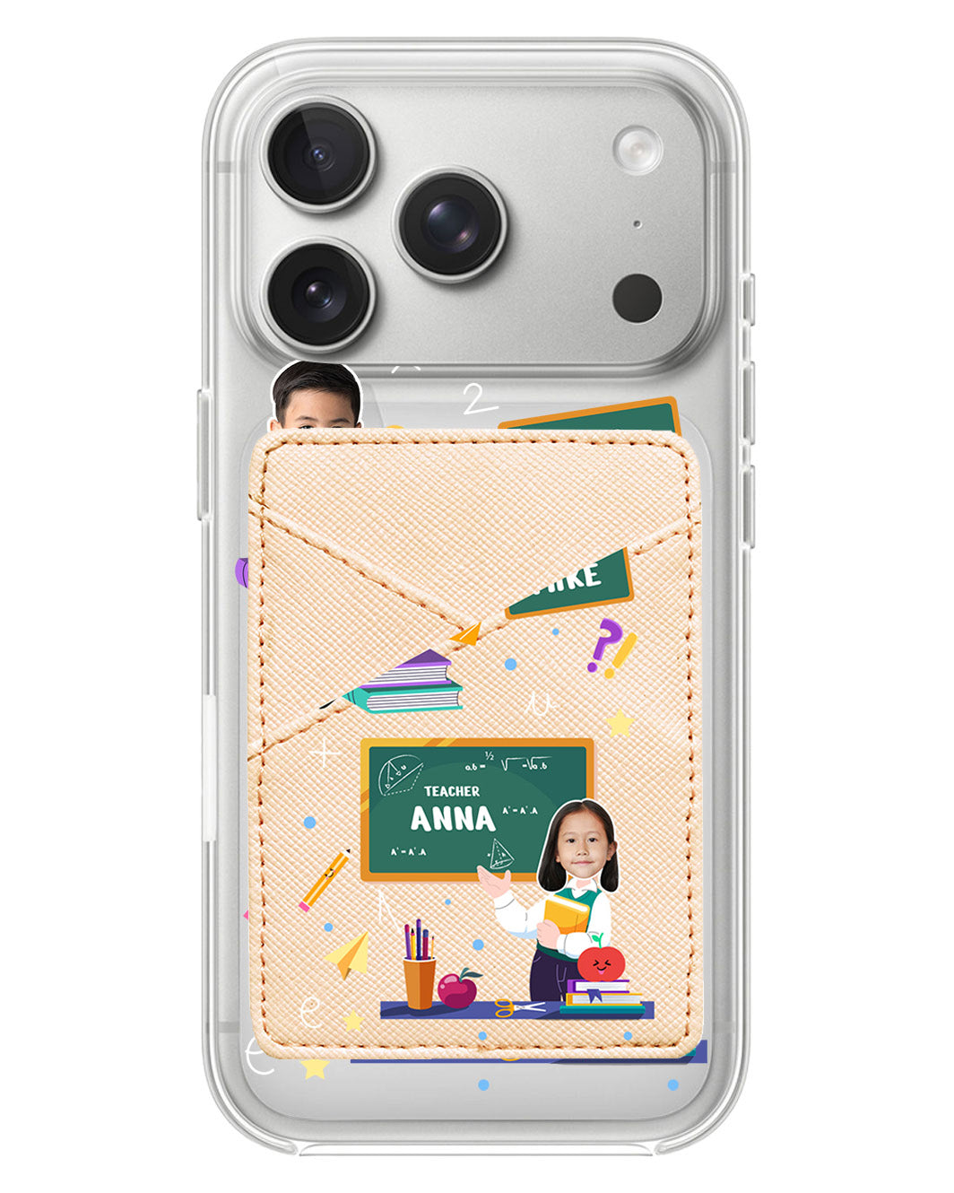 iPhone Phone Wallet Case - Face Grid Dream Teacher