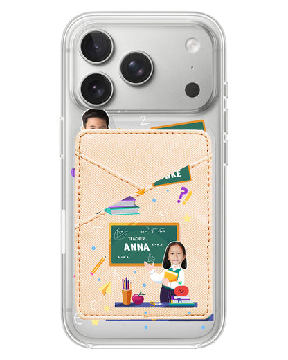 iPhone Phone Wallet Case - Face Grid Dream Teacher