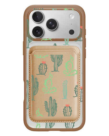 iPhone Magnetic Wallet Case - Cactus