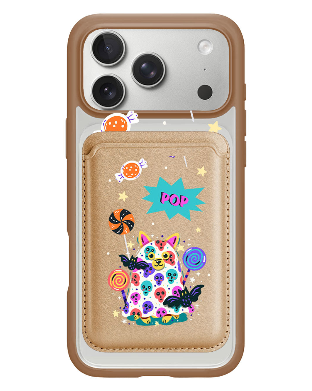 iPhone Magnetic Wallet Case - Puppy Monster