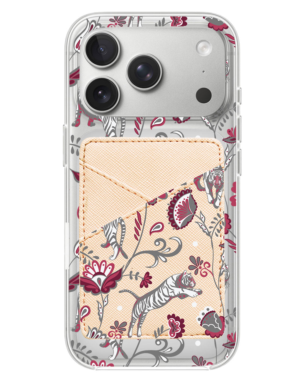 iPhone Phone Wallet Case - Tiger & Floral 6.0