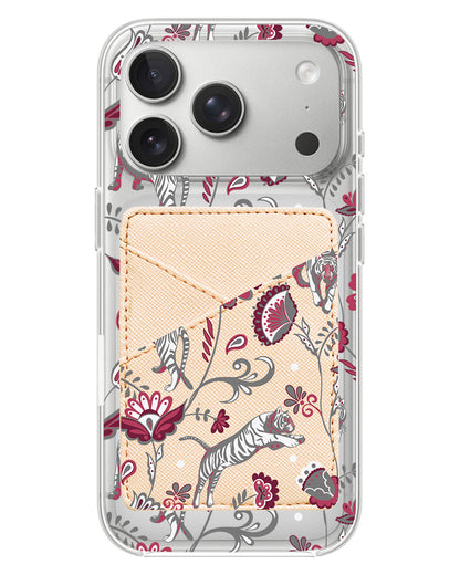 iPhone Phone Wallet Case - Tiger & Floral 6.0