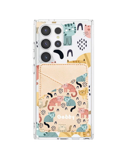 Android Phone Wallet Case - Rainbow Meow