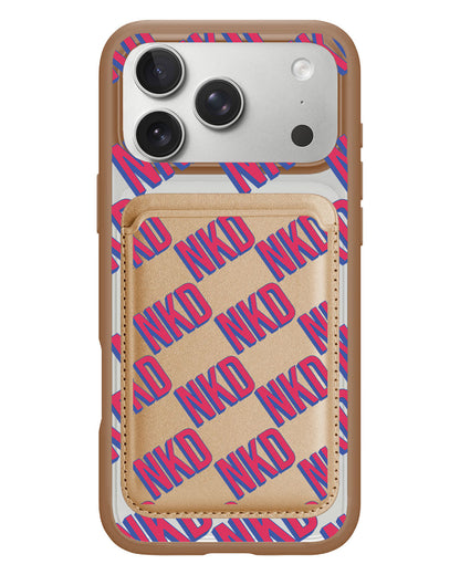 iPhone Magnetic Wallet Case - Diagonal Initial Monogram 2.0