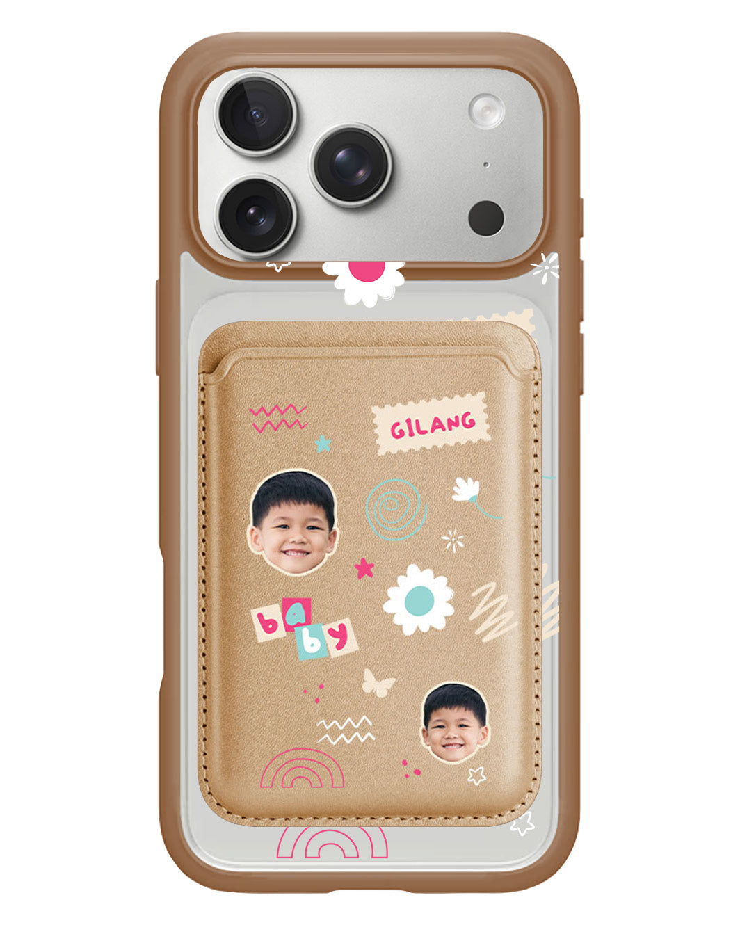 iPhone Magnetic Wallet Case - Face Grid Abstract