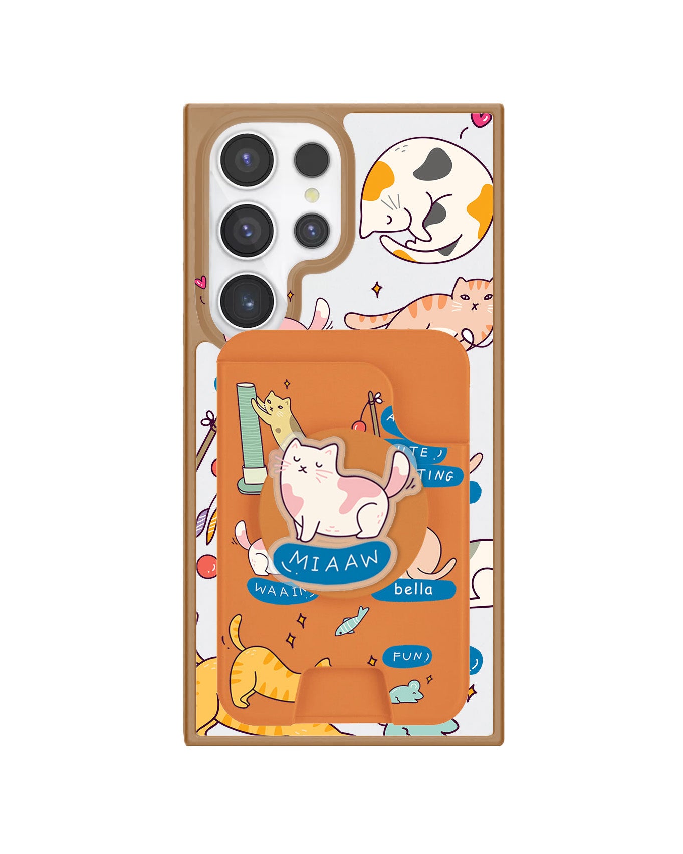 Android Magpop Wallet - Playful Cat 2.0