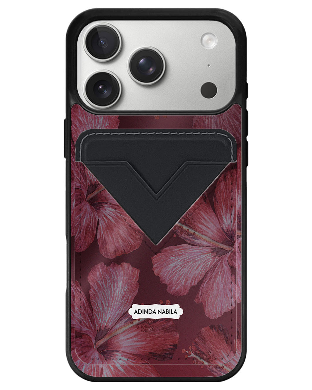 iPhone Avant Wallet Case - Goth Hibiscus