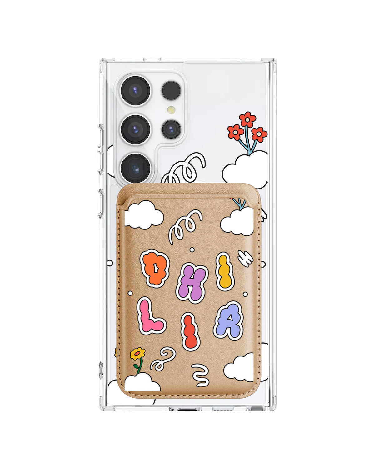 Android Magnetic Wallet Case - Adorable monogram 6.0