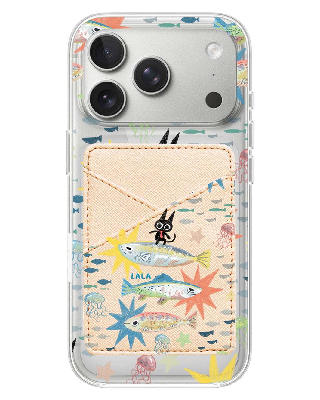 iPhone Phone Wallet Case - The Fish Surfer