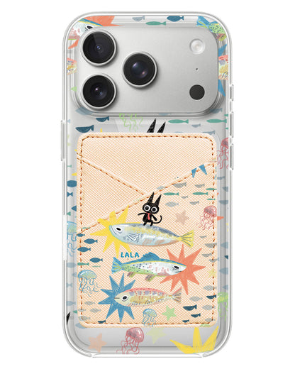 iPhone Phone Wallet Case - The Fish Surfer