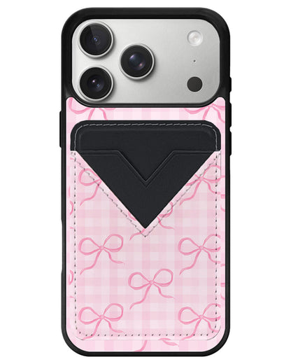 iPhone Avant Wallet Case - Coquette Pink Bow