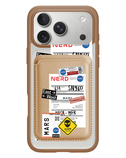 iPhone Magnetic Wallet Case - Ticket to Mars