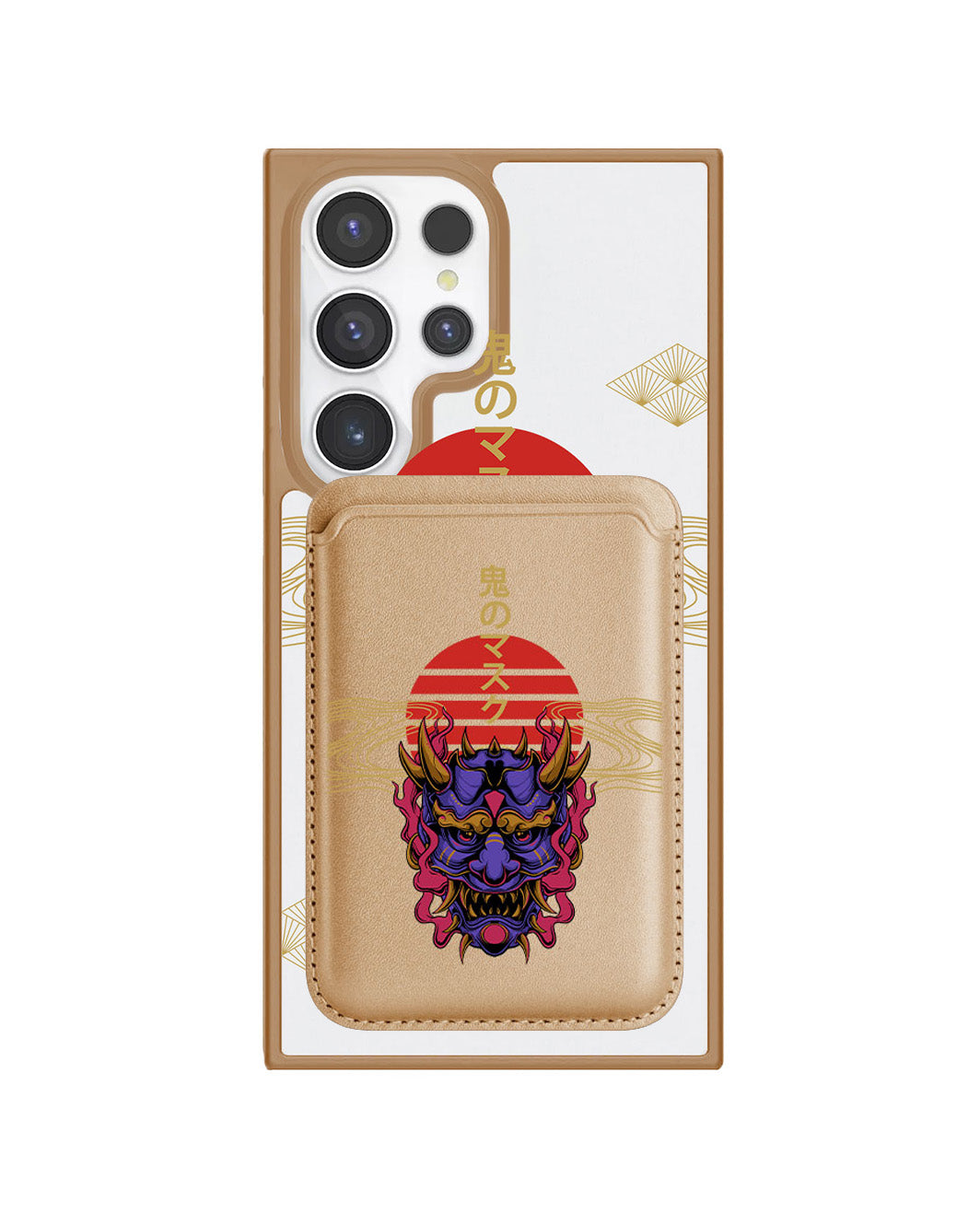 Android Magnetic Wallet Case - Oni Mask