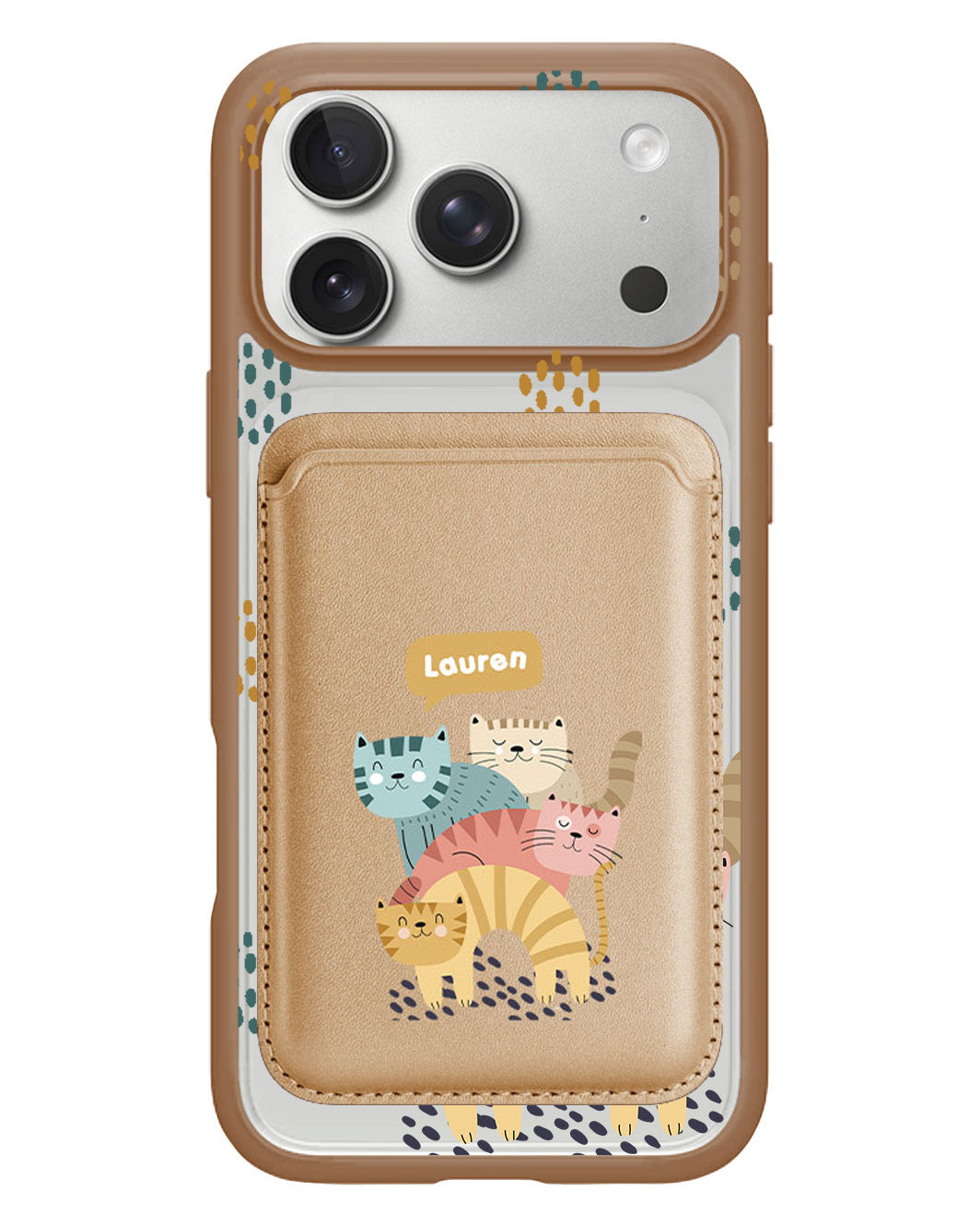 iPhone Magnetic Wallet Case - Rainbow Meow 2.0