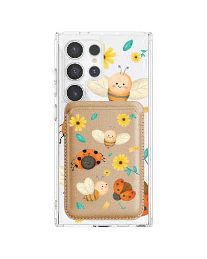 Android Magnetic Wallet Case - Lady Bug & Bee