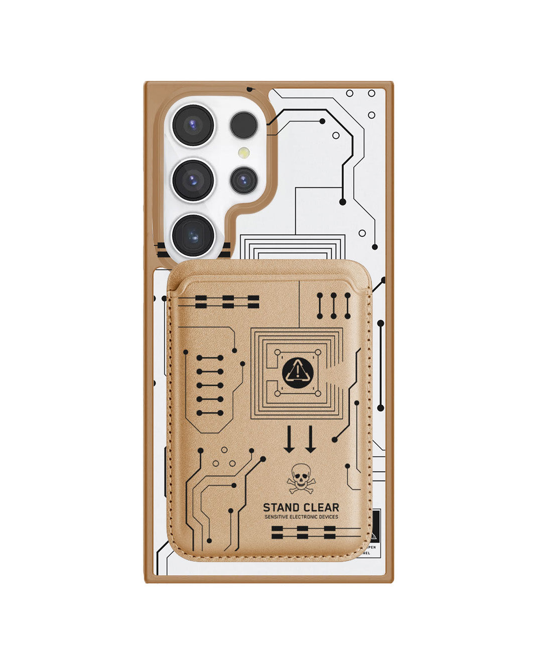 Android Magnetic Wallet Case - Circuit Black