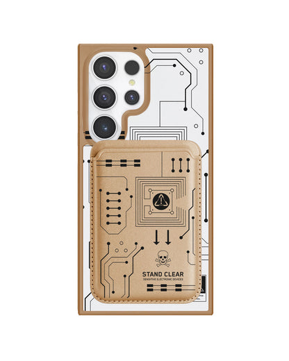 Android Magnetic Wallet Case - Circuit Black