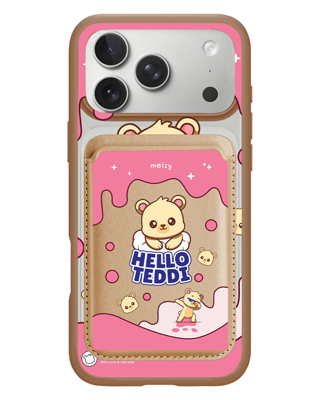 iPhone Magnetic Wallet Case - Hello Teddy 2.0