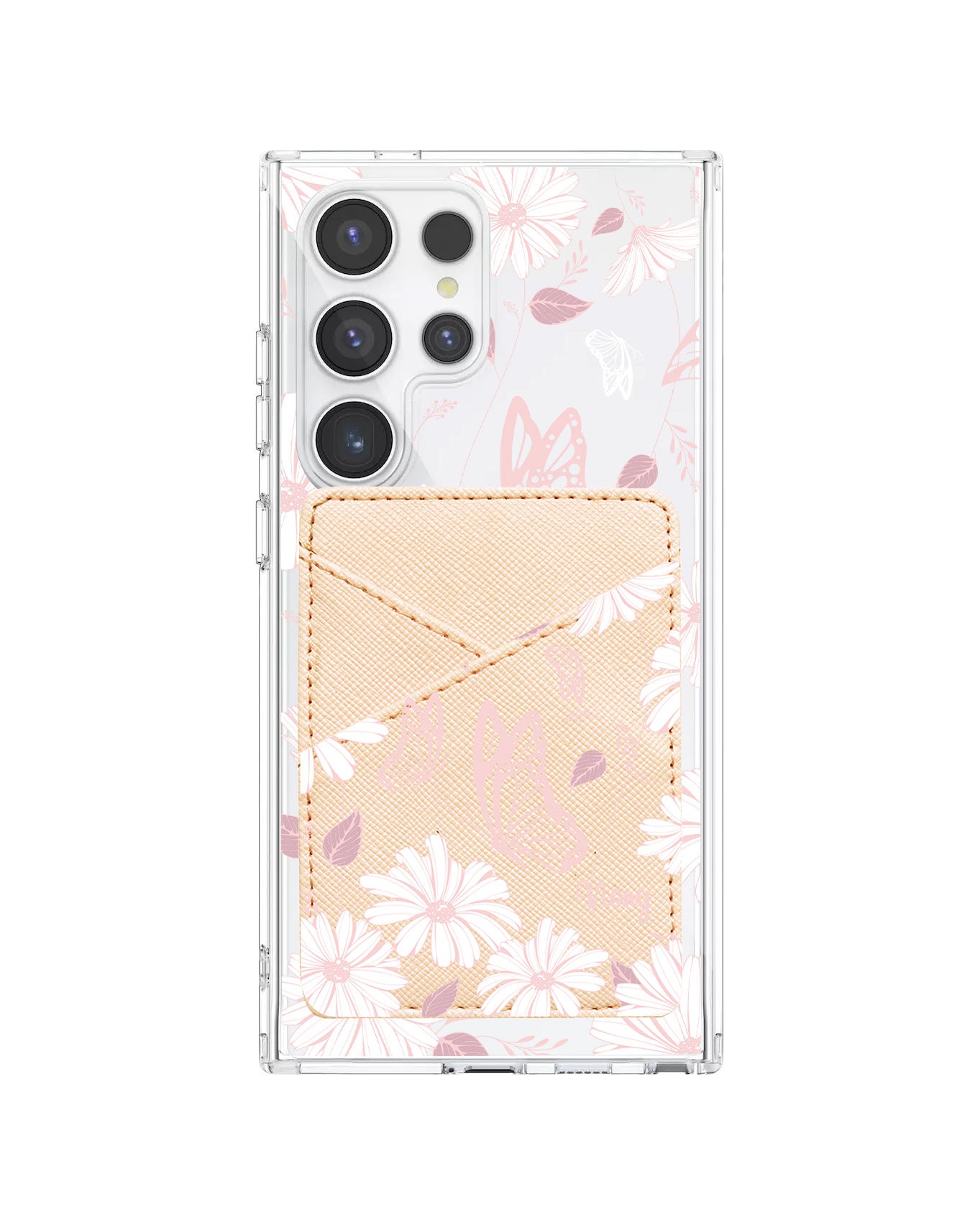 Android Phone Wallet Case - Butterfly & Daisy