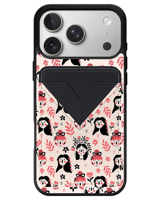 iPhone Avant Wallet Case - Flowery Faces