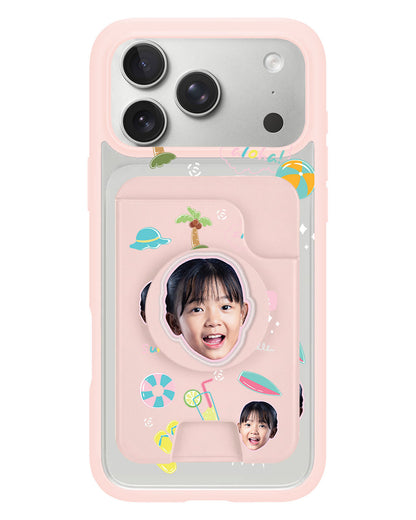 iPhone Magpop Wallet - Face Grid Summer