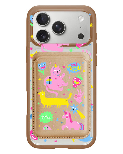 iPhone Magnetic Wallet Case - Monster Say Good Mood