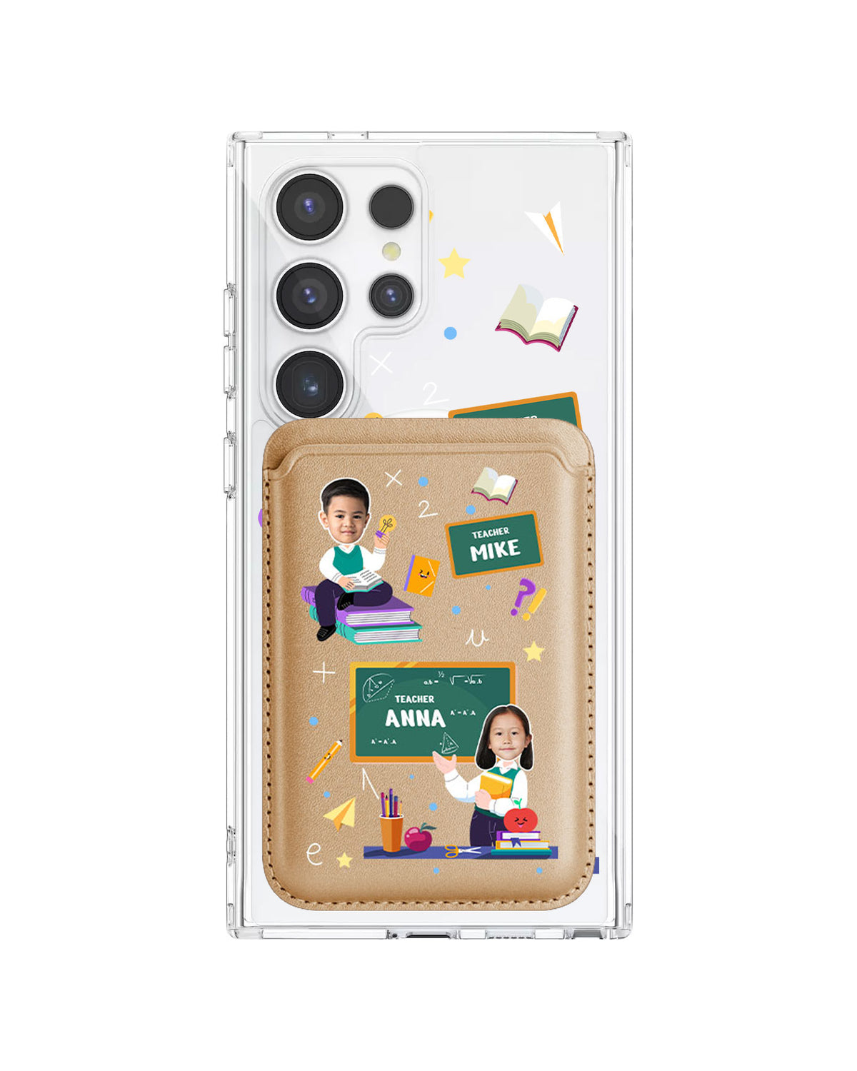 Android Magnetic Wallet Case - Face Grid Dream Teacher