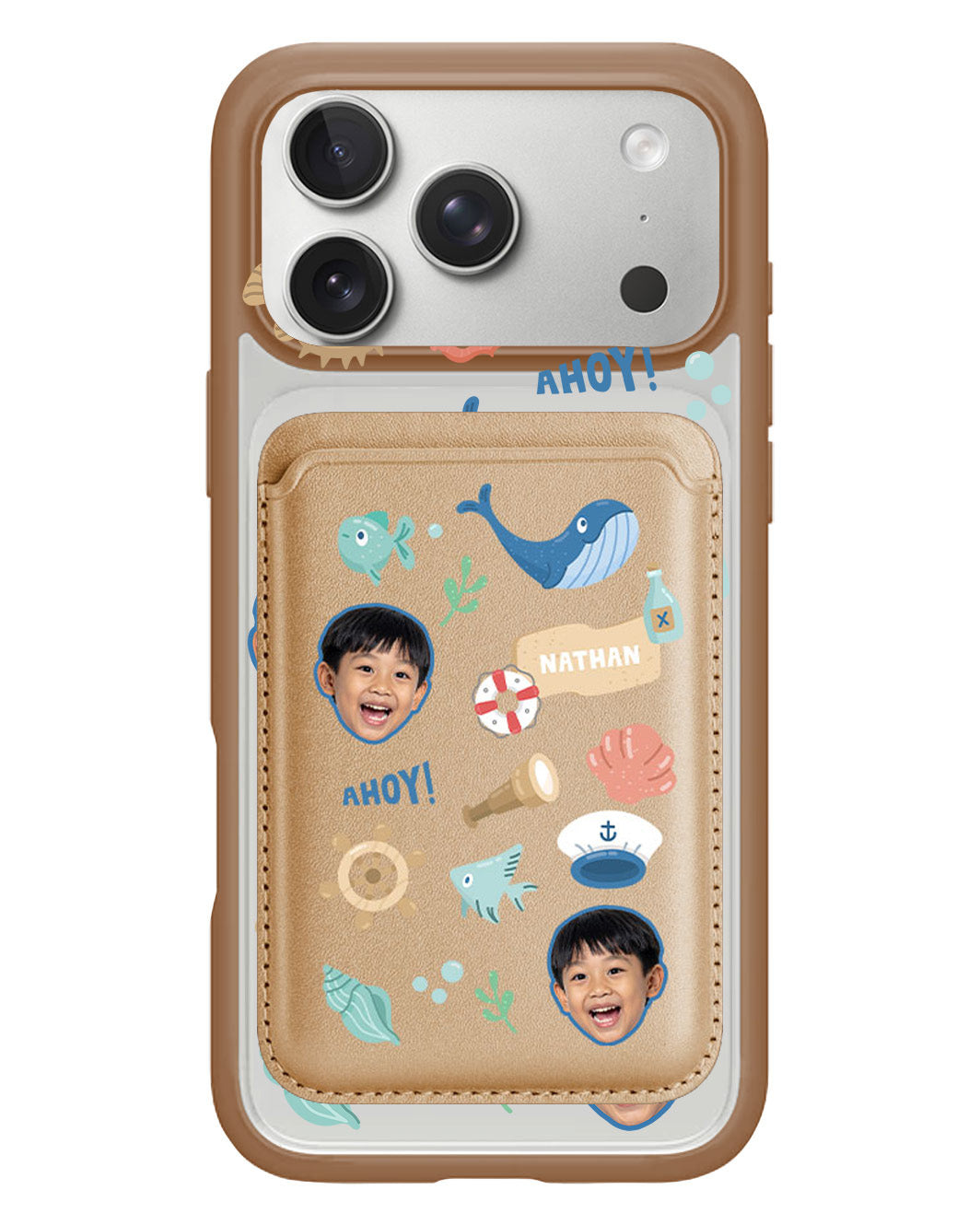 iPhone Magnetic Wallet Case - Face Grid Sailor
