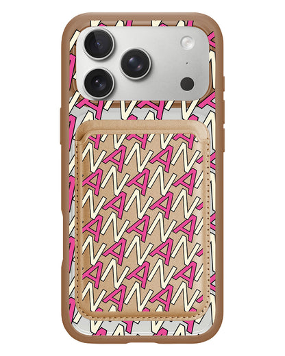 iPhone Magnetic Wallet Case - Initial Monogram 6.0
