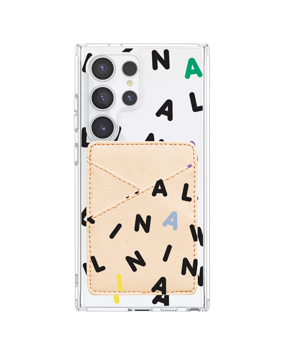 Android Phone Wallet Case - Monogram 2.0 Black