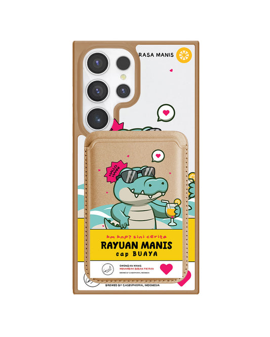 Android Magnetic Wallet Case - Cap Buaya