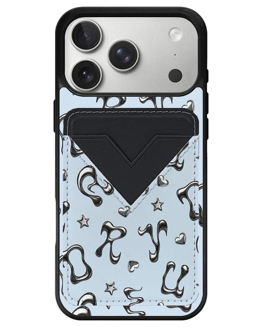 iPhone Avant Wallet Case - Chrome Monogram 2.0
