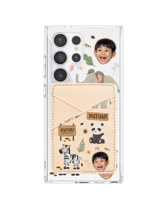 Android Phone Wallet Case - Face Grid Safari 2.0